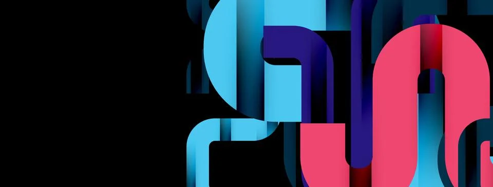 Dynamic waves, flowing lines, stripes vector geometric elements minimal pattern イラスト素材