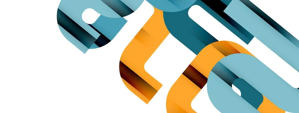 Dynamic waves, flowing lines, stripes vector geometric elements minimal pattern 스톡 일러스트