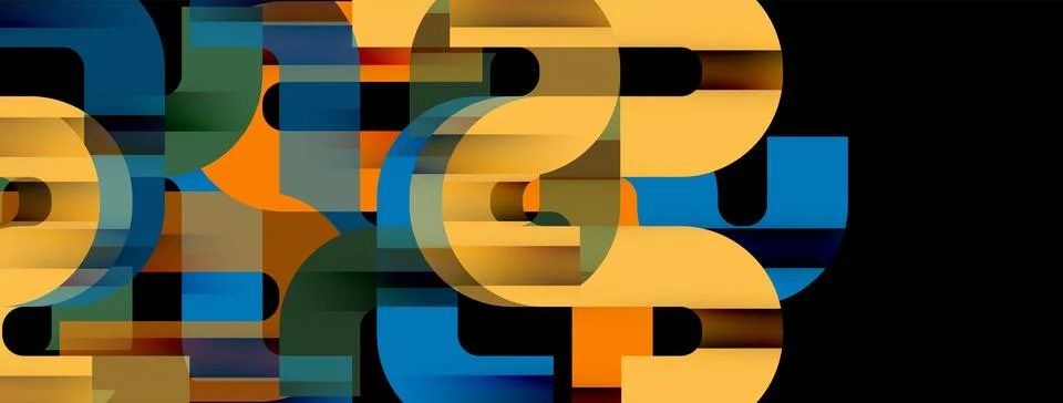 Dynamic waves, flowing lines, stripes vector geometric elements minimal pattern Illustrazione stock