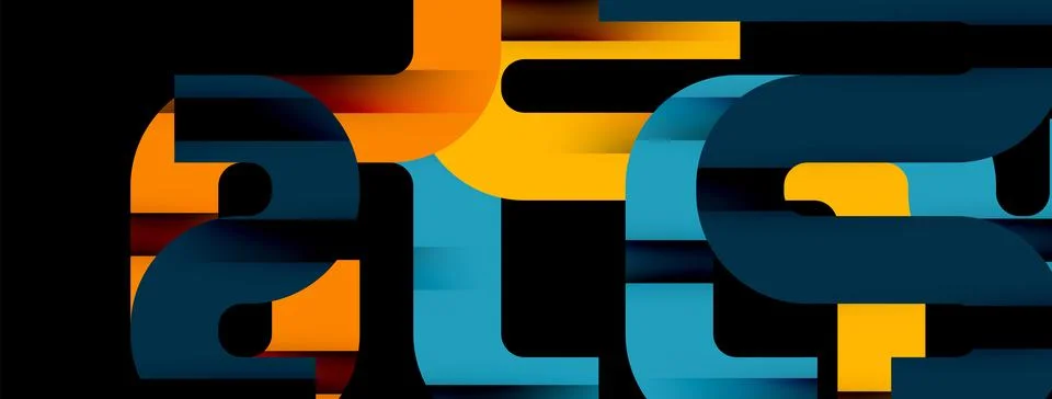 Dynamic waves, flowing lines, stripes vector geometric elements minimal pattern Stock Illustration