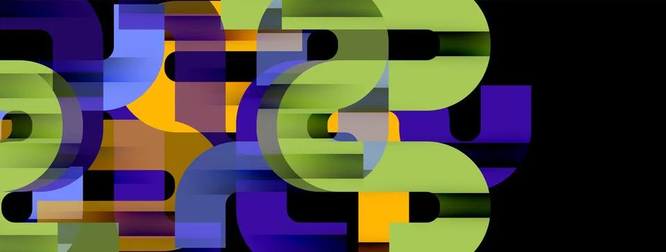 Dynamic waves, flowing lines, stripes vector geometric elements minimal pattern 스톡 일러스트