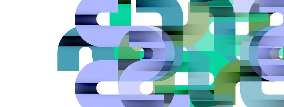 Dynamic waves, flowing lines, stripes vector geometric elements minimal pattern Stock Illustration