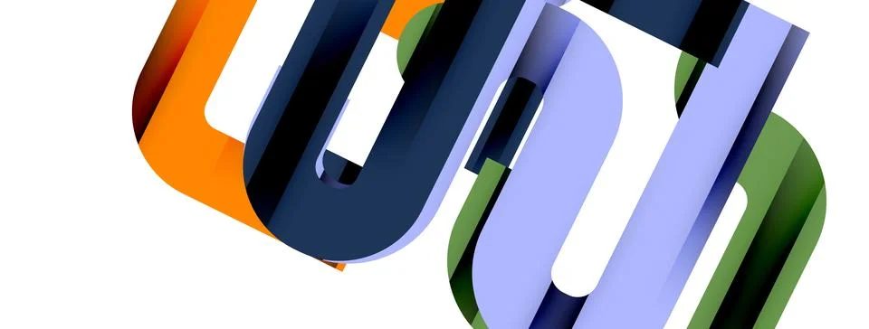 Dynamic waves, flowing lines, stripes vector geometric elements minimal pattern イラスト素材