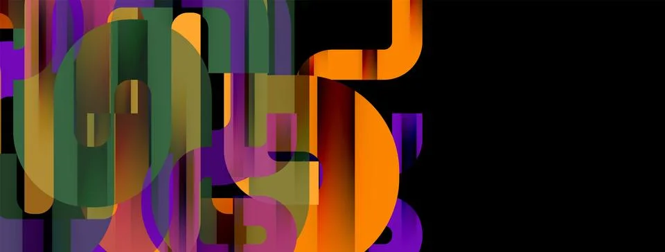 Dynamic waves, flowing lines, stripes vector geometric elements minimal pattern Illustrazione stock