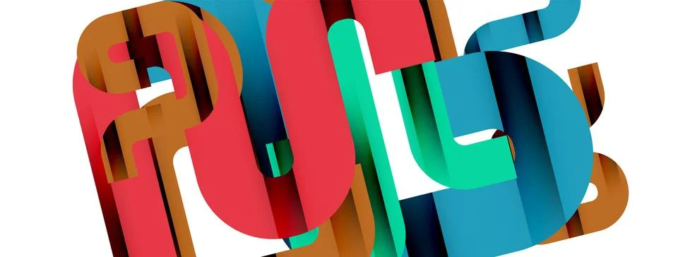 Dynamic waves, flowing lines, stripes vector geometric elements minimal pattern Illustrazione stock