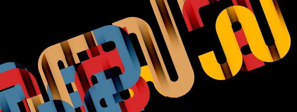 Dynamic waves, flowing lines, stripes vector geometric elements minimal pattern Stockillustratie