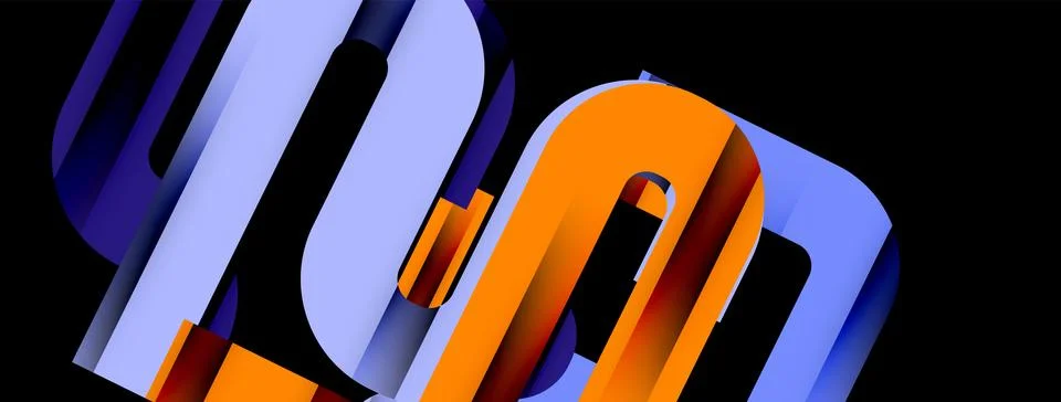 Dynamic waves, flowing lines, stripes vector geometric elements minimal pattern イラスト素材