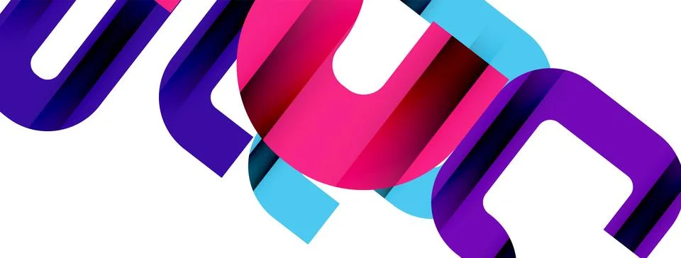 Dynamic waves, flowing lines, stripes vector geometric elements minimal pattern Illustrazione stock