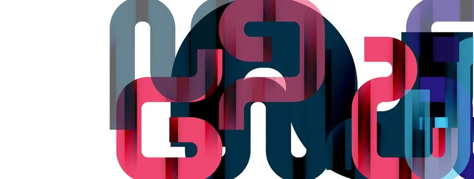 Dynamic waves, flowing lines, stripes vector geometric elements minimal pattern Illustrazione stock