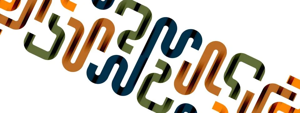 Dynamic waves, flowing lines, stripes vector geometric elements minimal pattern 스톡 일러스트