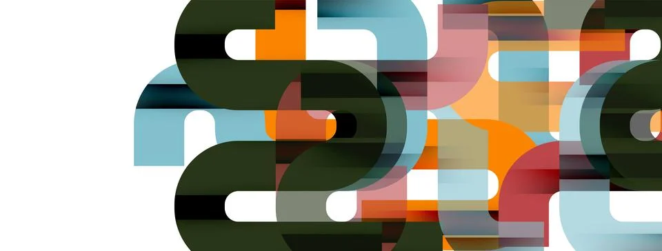 Dynamic waves, flowing lines, stripes vector geometric elements minimal pattern Illustrazione stock
