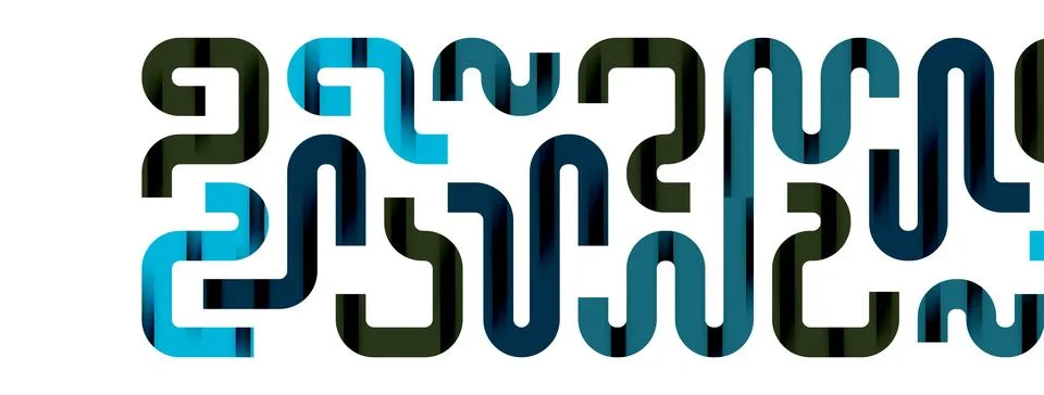 Dynamic waves, flowing lines, stripes vector geometric elements minimal pattern 스톡 일러스트