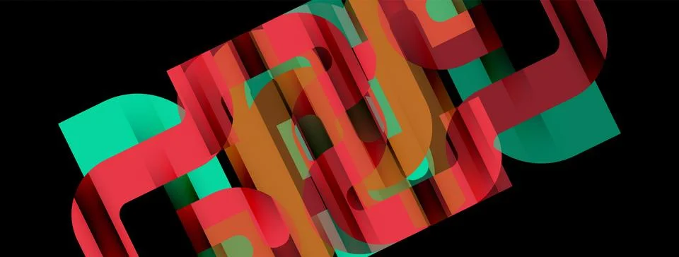 Dynamic waves, flowing lines, stripes vector geometric elements minimal pattern Stock Illustration