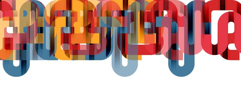 Dynamic waves, flowing lines, stripes vector geometric elements minimal pattern Stockillustratie