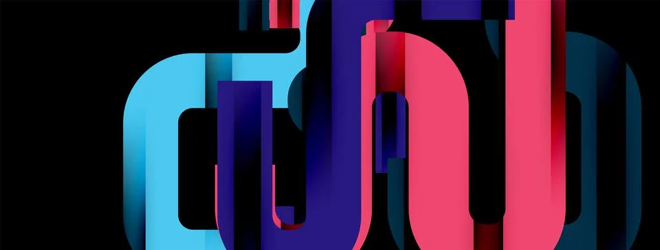 Dynamic waves, flowing lines, stripes vector geometric elements minimal pattern 스톡 일러스트