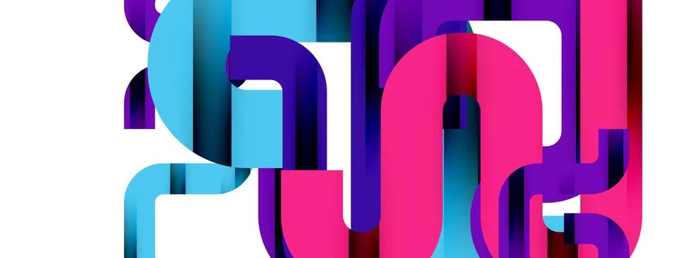 Dynamic waves, flowing lines, stripes vector geometric elements minimal pattern 스톡 일러스트