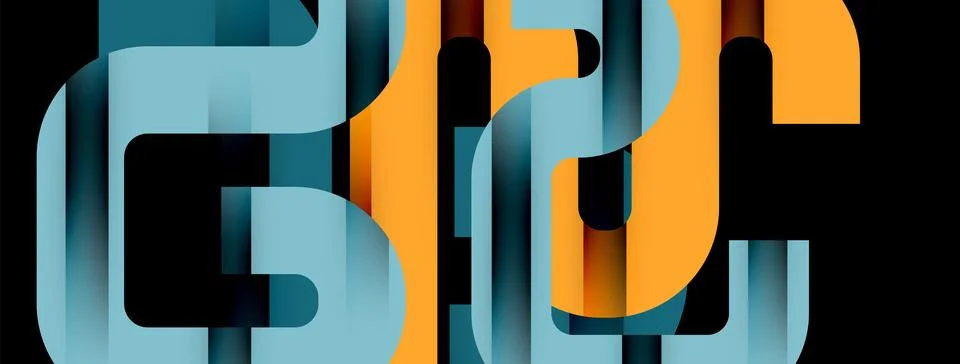 Dynamic waves, flowing lines, stripes vector geometric elements minimal pattern Illustrazione stock