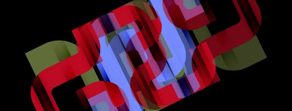 Dynamic waves, flowing lines, stripes vector geometric elements minimal pattern Stockillustratie