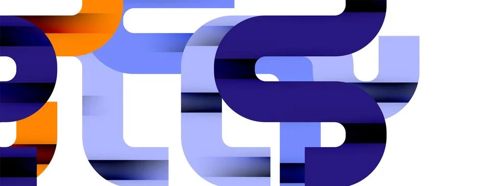 Dynamic waves, flowing lines, stripes vector geometric elements minimal pattern 스톡 일러스트