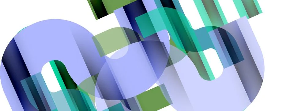 Dynamic waves, flowing lines, stripes vector geometric elements minimal pattern Stockillustratie