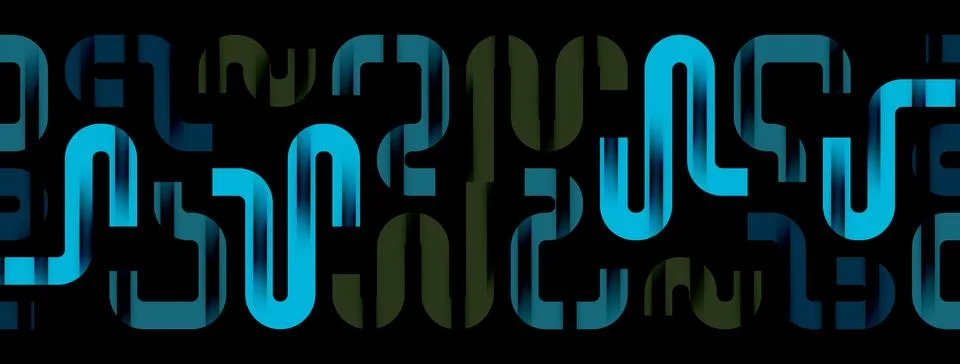 Dynamic waves, flowing lines, stripes vector geometric elements minimal pattern Illustrazione stock