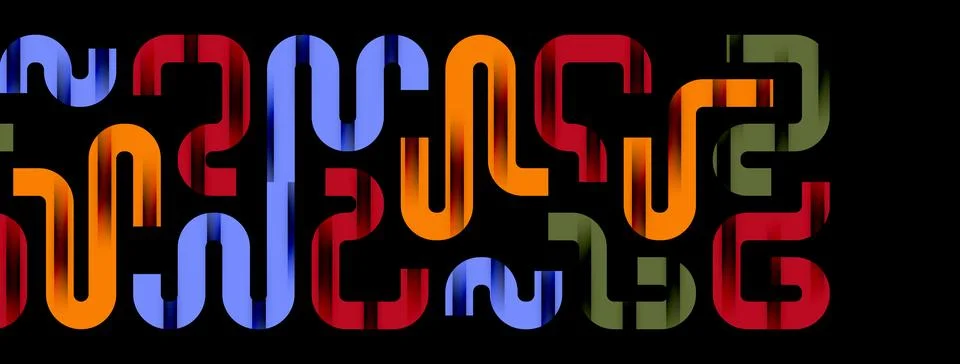 Dynamic waves, flowing lines, stripes vector geometric elements minimal pattern 스톡 일러스트