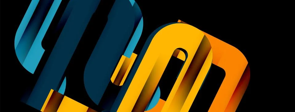 Dynamic waves, flowing lines, stripes vector geometric elements minimal pattern 스톡 일러스트