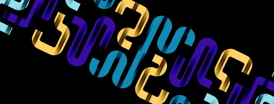 Dynamic waves, flowing lines, stripes vector geometric elements minimal pattern Illustrazione stock