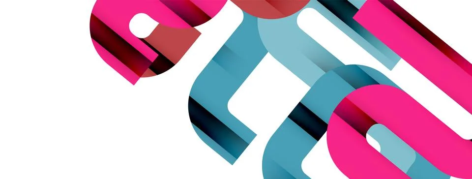 Dynamic waves, flowing lines, stripes vector geometric elements minimal pattern 스톡 일러스트