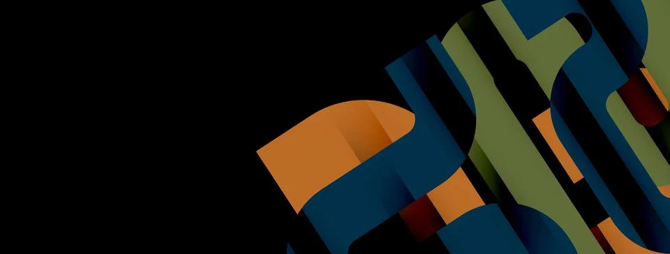 Dynamic waves, flowing lines, stripes vector geometric elements minimal pattern Illustrazione stock