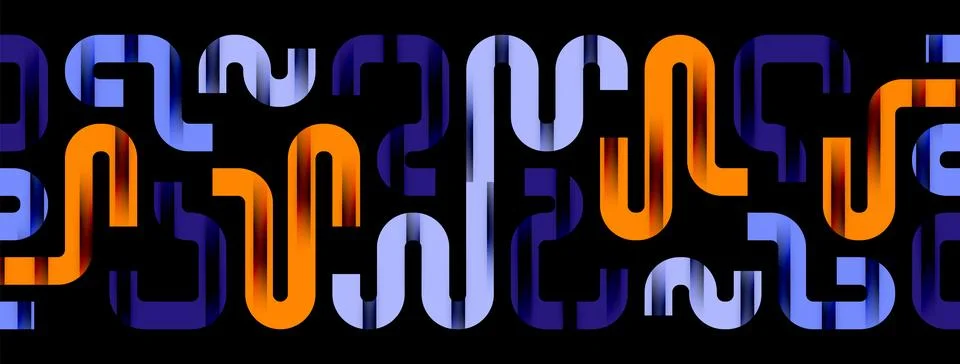 Dynamic waves, flowing lines, stripes vector geometric elements minimal pattern 스톡 일러스트