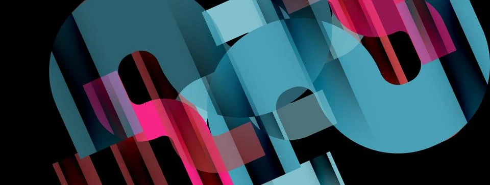 Dynamic waves, flowing lines, stripes vector geometric elements minimal pattern Illustrazione stock