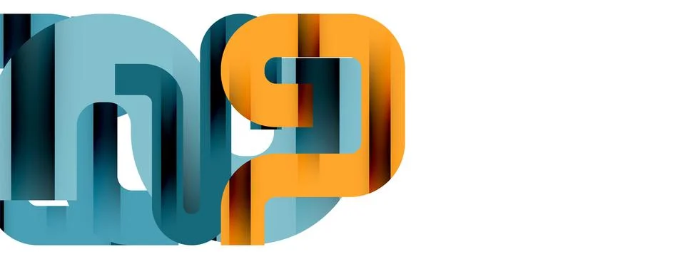 Dynamic waves, flowing lines, stripes vector geometric elements minimal pattern Illustrazione stock