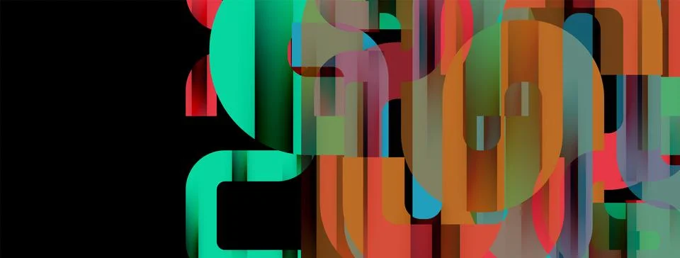 Dynamic waves, flowing lines, stripes vector geometric elements minimal pattern Illustrazione stock