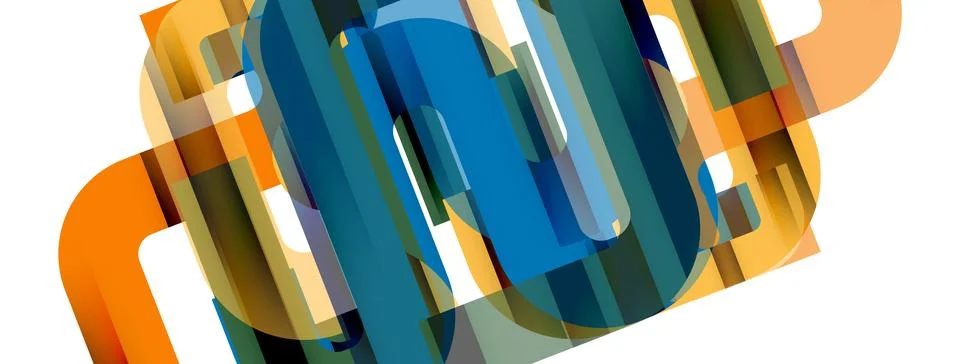 Dynamic waves, flowing lines, stripes vector geometric elements minimal pattern Illustrazione stock