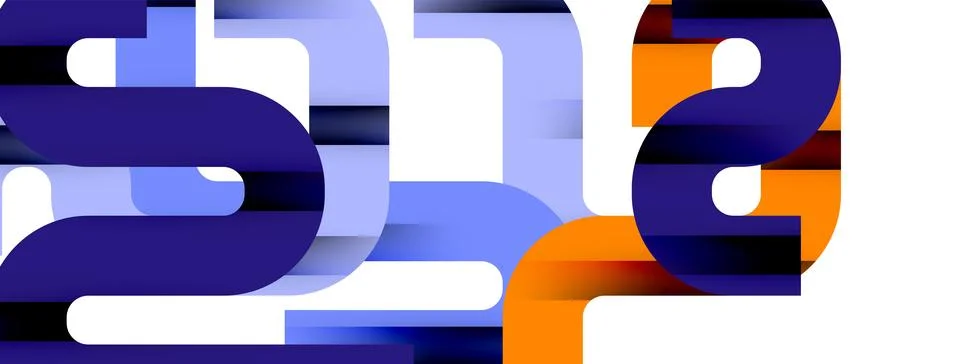 Dynamic waves, flowing lines, stripes vector geometric elements minimal pattern イラスト素材