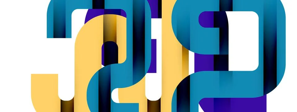 Dynamic waves, flowing lines, stripes vector geometric elements minimal pattern Stockillustratie