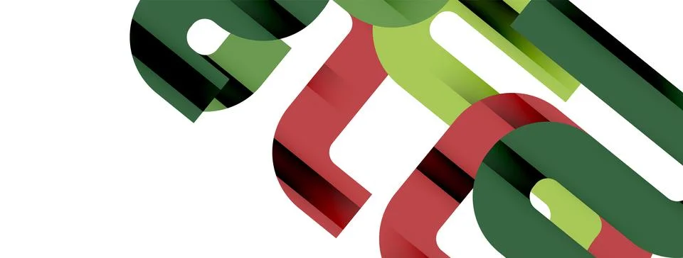 Dynamic waves, flowing lines, stripes vector geometric elements minimal pattern Stockillustratie