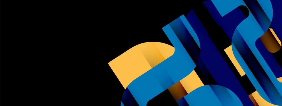 Dynamic waves, flowing lines, stripes vector geometric elements minimal pattern Stockillustratie