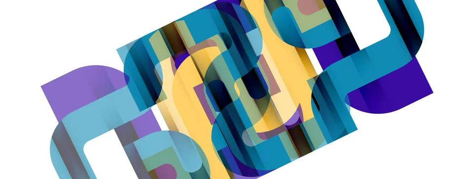 Dynamic waves, flowing lines, stripes vector geometric elements minimal pattern 스톡 일러스트