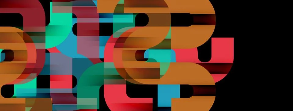Dynamic waves, flowing lines, stripes vector geometric elements minimal pattern Stock Illustration