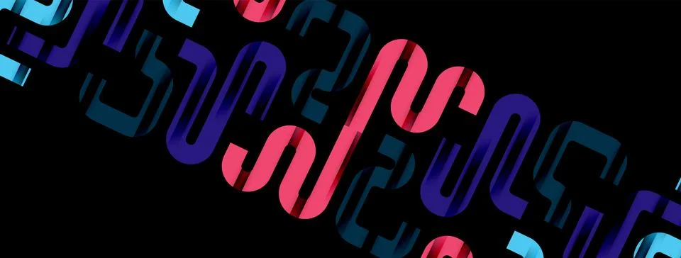 Dynamic waves, flowing lines, stripes vector geometric elements minimal pattern Illustrazione stock