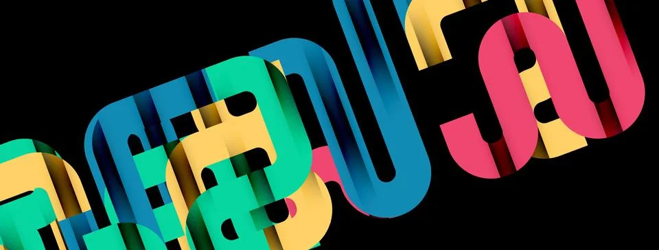 Dynamic waves, flowing lines, stripes vector geometric elements minimal pattern 库存插图