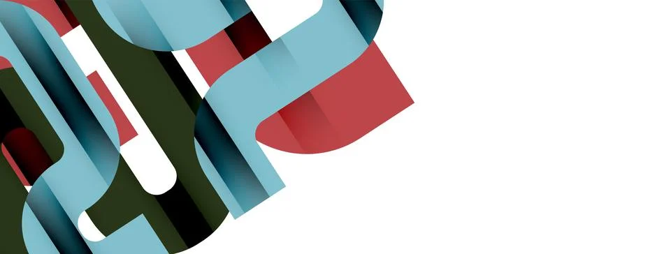 Dynamic waves, flowing lines, stripes vector geometric elements minimal pattern Stock Illustration