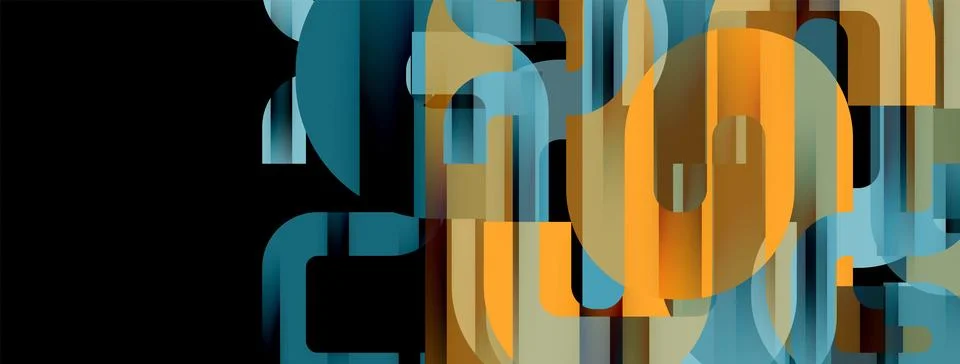 Dynamic waves, flowing lines, stripes vector geometric elements minimal pattern Illustrazione stock
