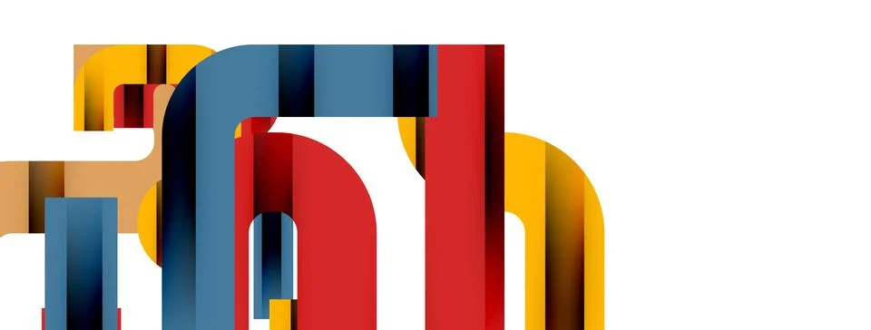 Dynamic waves, flowing lines, stripes vector geometric elements minimal pattern Illustrazione stock