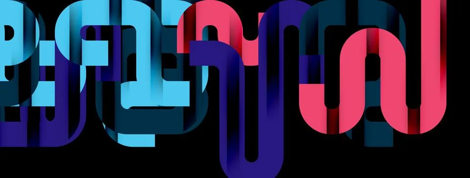 Dynamic waves, flowing lines, stripes vector geometric elements minimal pattern イラスト素材