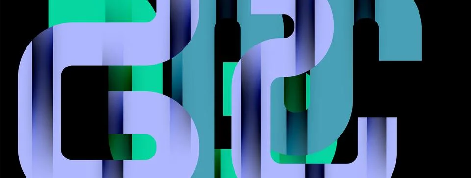 Dynamic waves, flowing lines, stripes vector geometric elements minimal pattern Stock Illustration