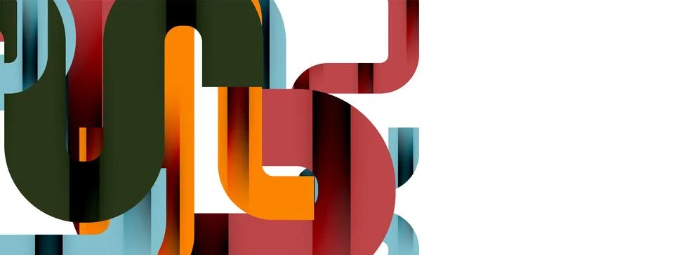 Dynamic waves, flowing lines, stripes vector geometric elements minimal pattern 스톡 일러스트