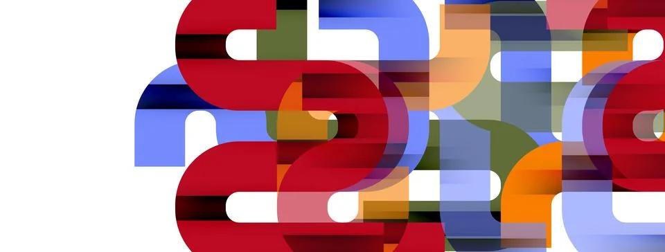 Dynamic waves, flowing lines, stripes vector geometric elements minimal pattern Illustrazione stock